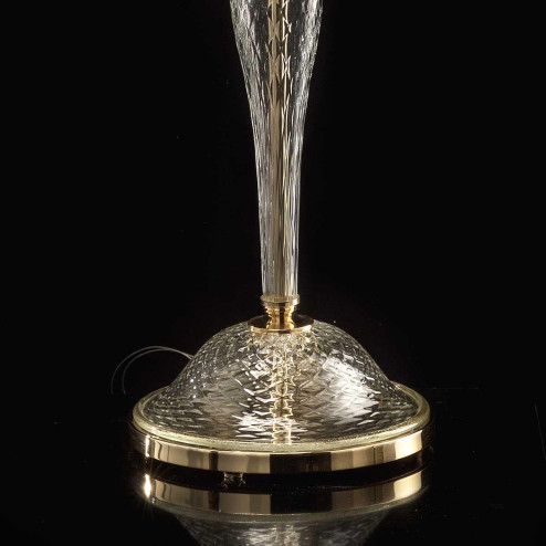 "Todara" Murano glass floor lamp - 5 lights - transparent and gold