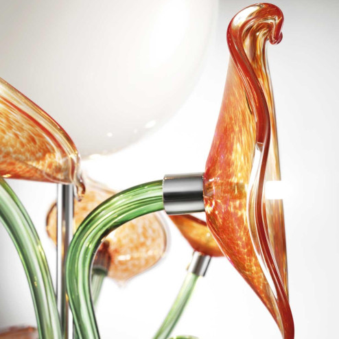 "Debra" Murano glass chandelier - 9+11+9 lights - multicolor