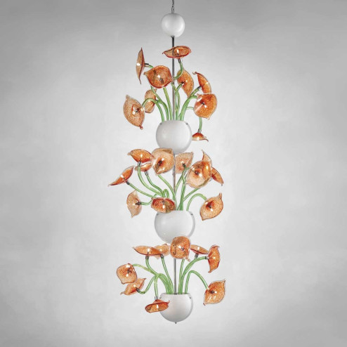 "Debra" lampara de araña de Murano - 9+11+9 luces - multicolor
