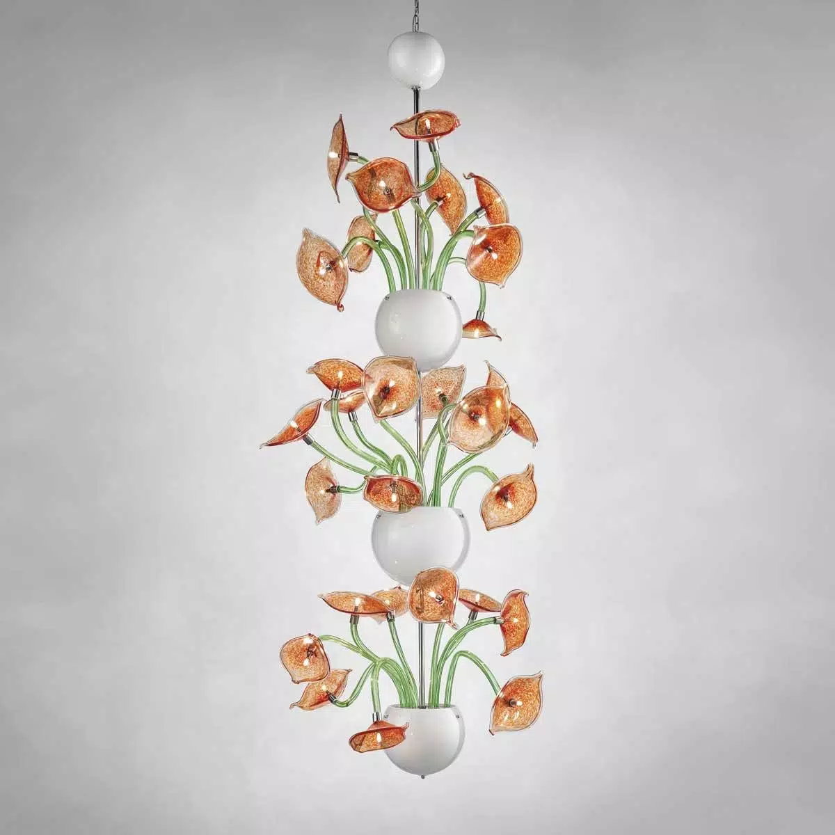 "Debra" Murano glass chandelier - 9+11+9 lights - multicolor
