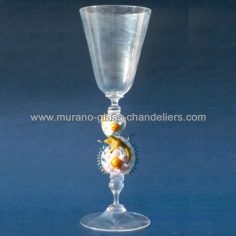 “Iridio” Murano drinking glass