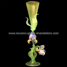 “Iris Blu” Murano drinking glass