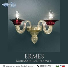 “Ermes” Murano glass sconce