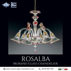 “Rosalba” Murano glass chandelier