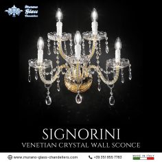 “Signorini” venetian crystal wall sconce