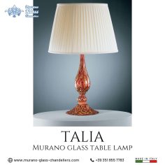 “Talia” Murano glass table lamp