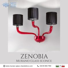 “Zenobia” Murano glass sconce