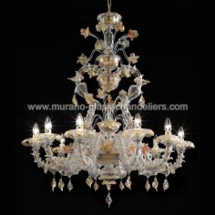 “Fondaco” Murano glass chandelier