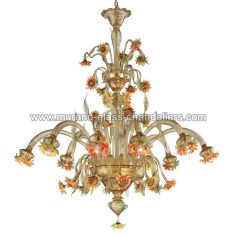 “Girasole” large Murano glass chandelier