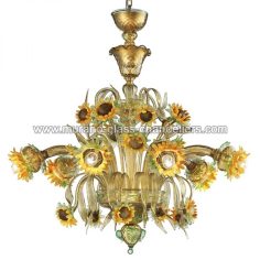 “Girasole” Murano glass chandelier