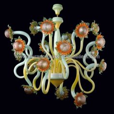 “Vincent” Murano glass chandelier